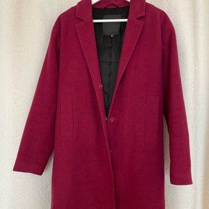 Dark Raspberry Pink INWEAR Wool Coat Size US 8